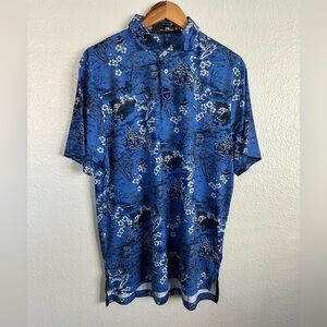 Polo Ralph Lauren Tiger Japan Garden RLX Golf Polo Shirt Regatta Men Size Medium